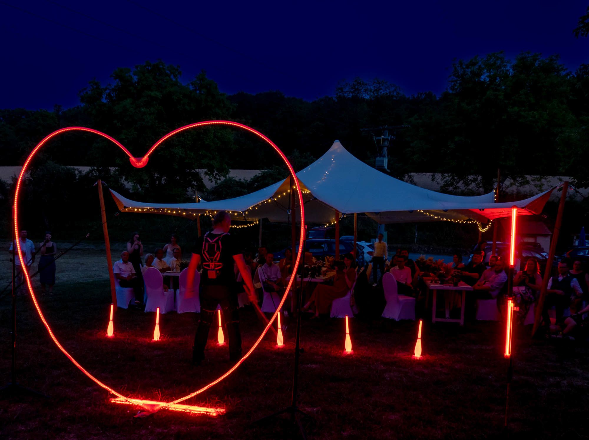 Hochzeits LED Show mit Herz